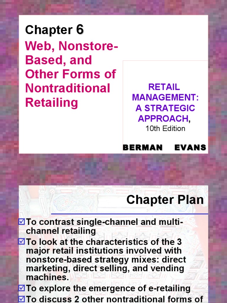 Nontraditional Retailing Strategies | PDF | Direct Marketing | Retail