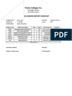 BSIT student's semester grades report