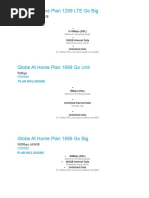 Globe at Home Plan 1299 LTE Go Big