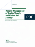 On-Farm Management of Applied Inputs and Native Soil Fertility 