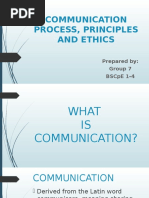 Communication Process, Principles and Ethics