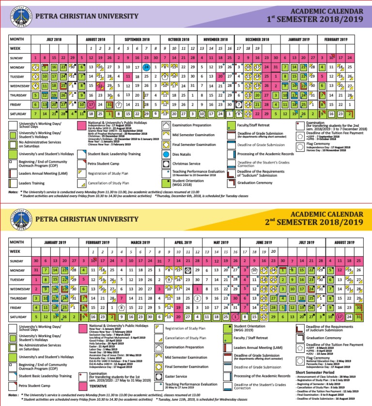 Kalender Akademik Academic Term Holidays