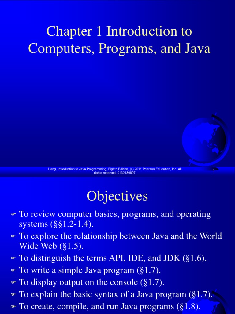 Chapter 1 Introduction To Computers, Programs, and Java | Download Free ...