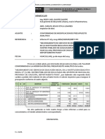 INFORME 017 HUACASUMA Modificación de Presupuesto Analítico