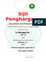 Sijil Penghargaan Keceriaan Kelas