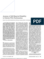Accuracy of Self-Reported Disability in Patients With Parkinsonism