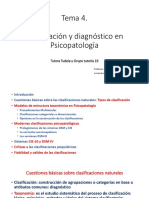Tema 4. Clasificación y Diagnóstico en Psicopatología
