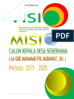 Naskah Visi Misi Calon Kades 2019-2025