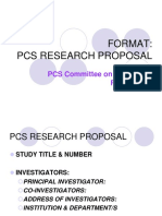 Format: Pcs Research Proposal