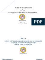 Master of Technology: Department of Mechanical Engineering