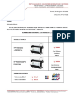 Cotizacion Impresora Plotter HP t520 (A1)
