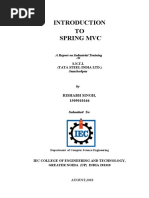 TO Spring MVC: A Report On Industrial Training at