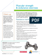 Muscular Strength & Endurance Exercises: Warm Up