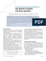 Dental Features in Patients With Turner Syndrome: A. Faggella, M.G. Guadagni, S. Cocchi, T. Tagariello, G. Piana