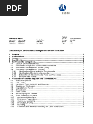 Environmental Management Plan