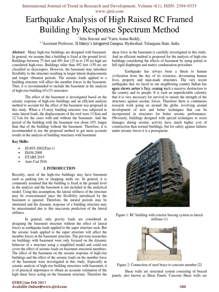 Earthquake Analysis of High Raised RC Framed Building by Response ...