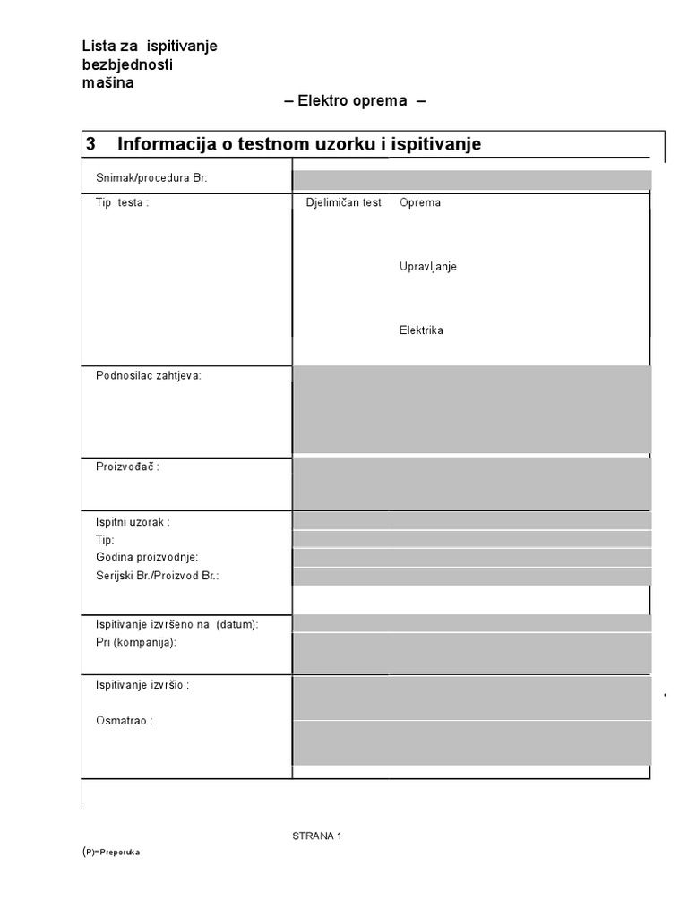 Safety Testing Checklist for Machinery | PDF | Science & Mathematics ...