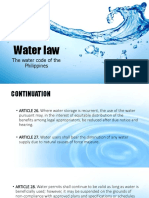 Water Law: The Water Code of The Philippines