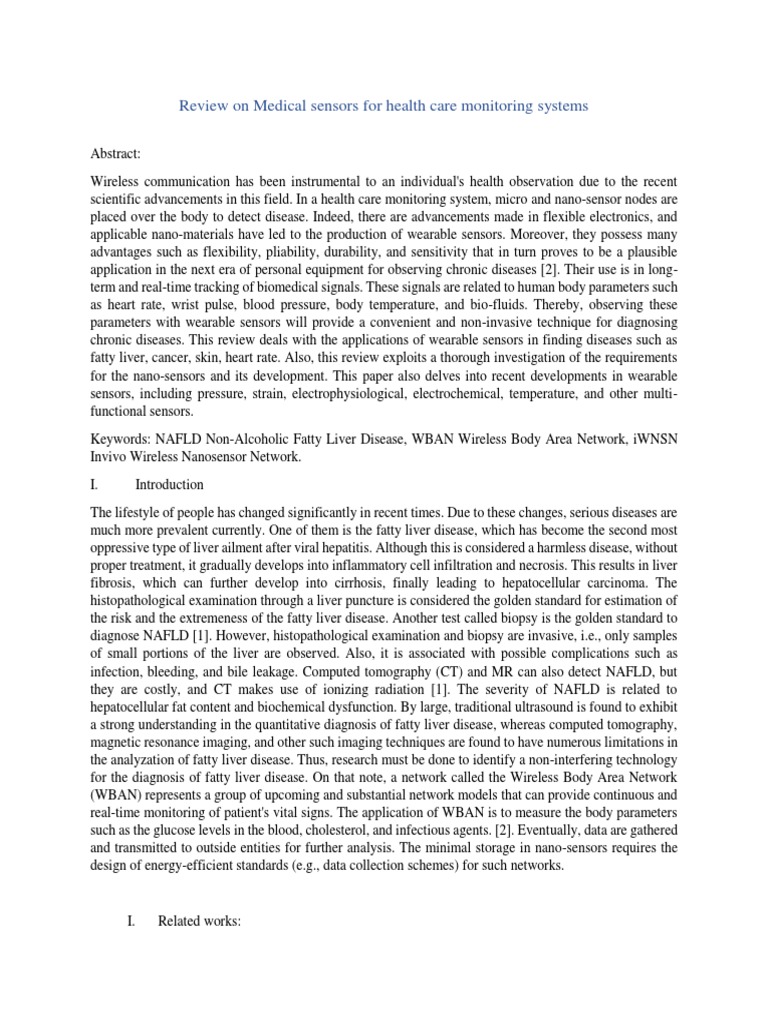 Wearable Nano-Sensors in Health Monitoring | PDF | Monitoring (Medicine ...
