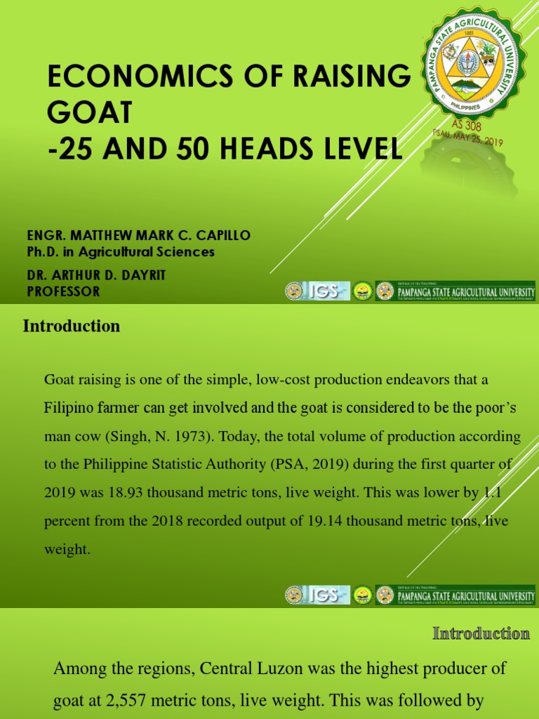 As 305 Goat Economics | PDF | Goat | Livestock
