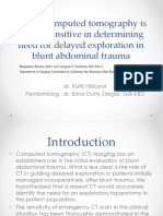 Repeat Computed Tomography Is Highly Sensitive in Determining Need For Delayed Exploration in Blunt Abdominal Trauma