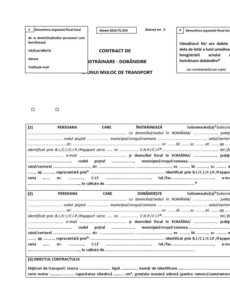 Contract de Instrainare | PDF