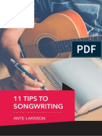 11 Tips To Songwriting: Ante Larsson