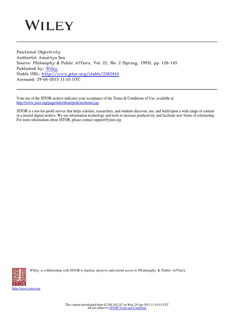 Understanding Positional Objectivity | PDF | Bayesian Probability ...