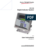 E1110 Digital Indicator System: North America V2.0