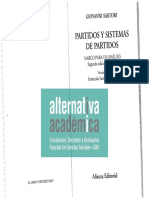 Sartori - Partidos y Sistemas de Partidos, Cáps. 1, 4 y 5