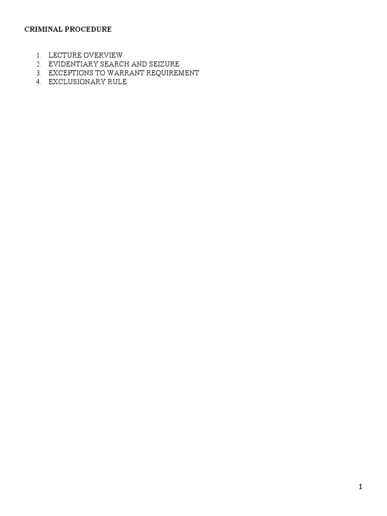 Crim Pro - Notes | PDF