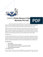 Prime Secure & Hospitality Services PVT LTD