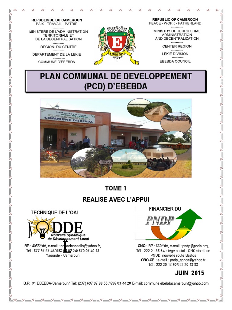 Schemas Plan Maison De Logement Sociaux Economique A Cameroune Pdf Plan Communal de Developpement - Ebebda2 | PDF | Environnement naturel |  Planification