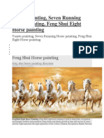 Vaastu Painting, Seven Running Horse Painting, Feng Shui Eight Horse Painting
