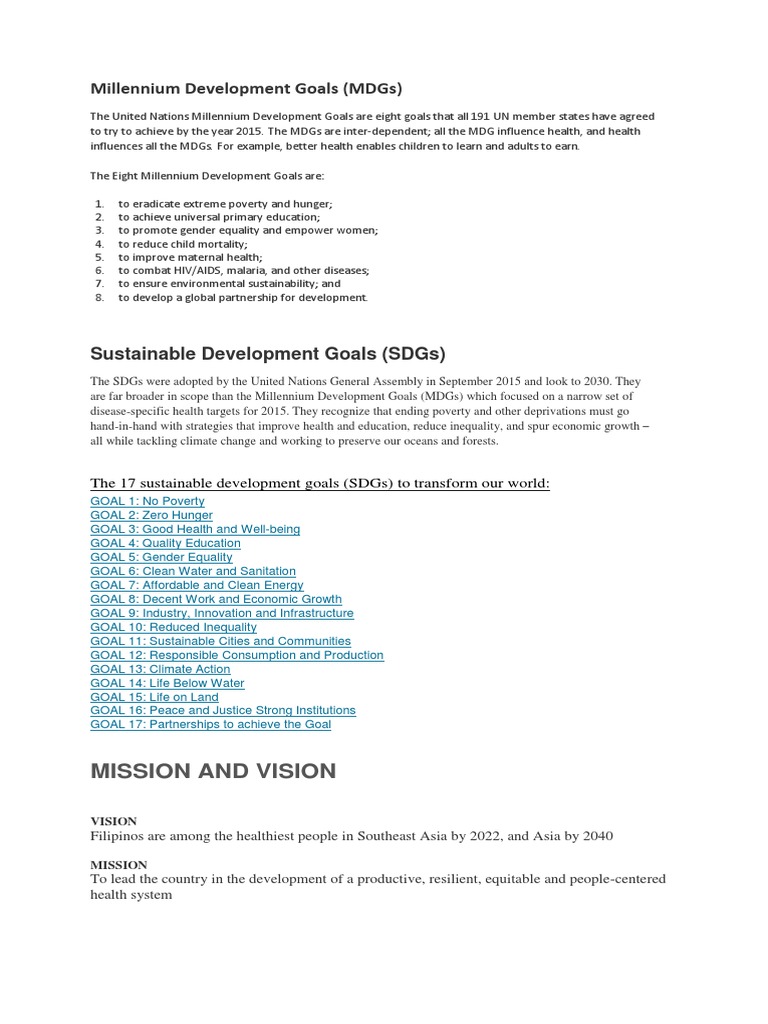 Millennium Development Goals | PDF | Millennium Development Goals ...