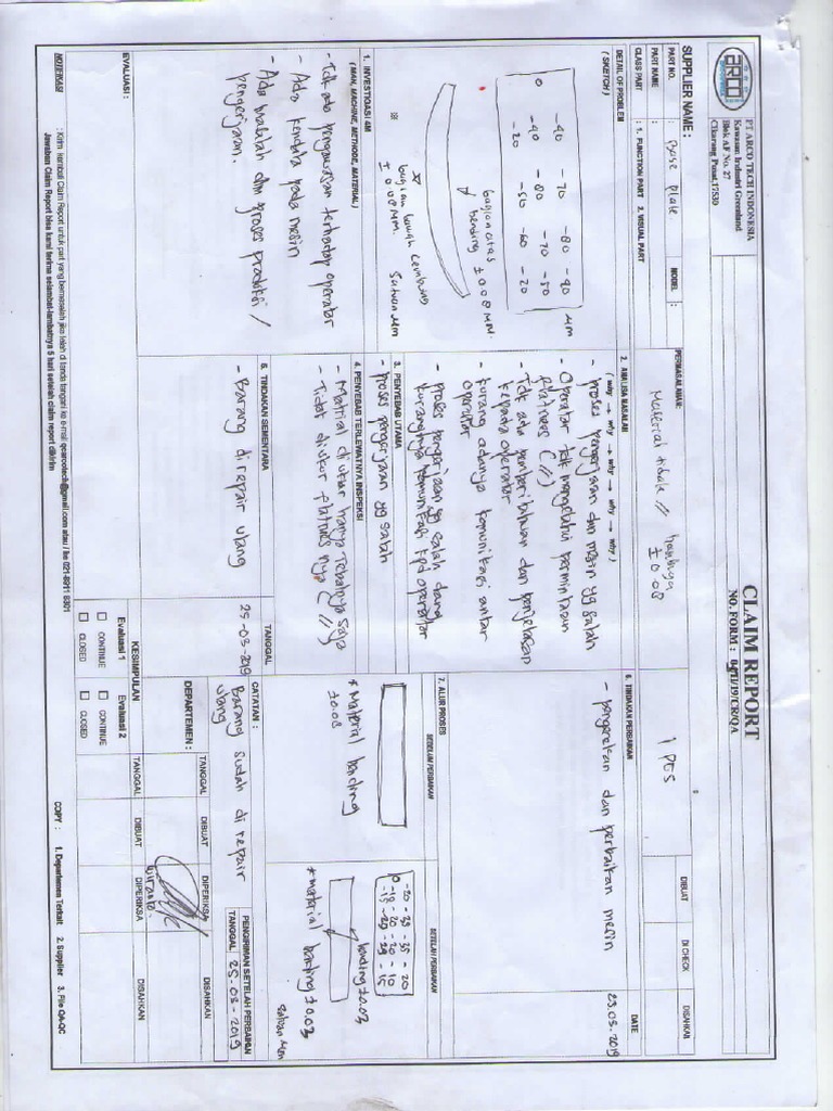 Contoh Claim Report | PDF