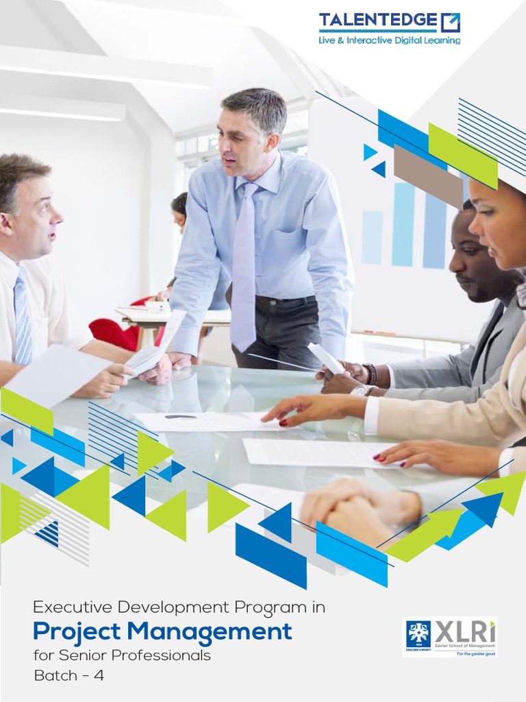 Project Management XLRI Brochure 4 PDF Risk Management Project
