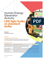 Human Energy Generator Activity LED Light Bulbs Vs Standard Bulbs