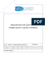 Power Supply Quotation for CB SPL Pioneer