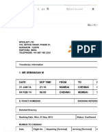 SpiceJet Itinerary - Baggage - Identity Document