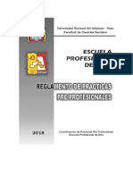 Reglamento de Prácticas Pre Profesionales 2018 - 1