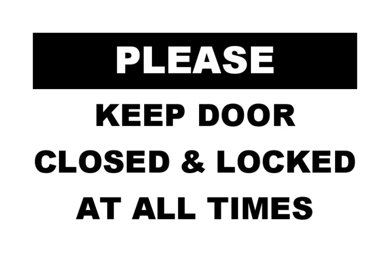 Please Keep The Door Close Docx