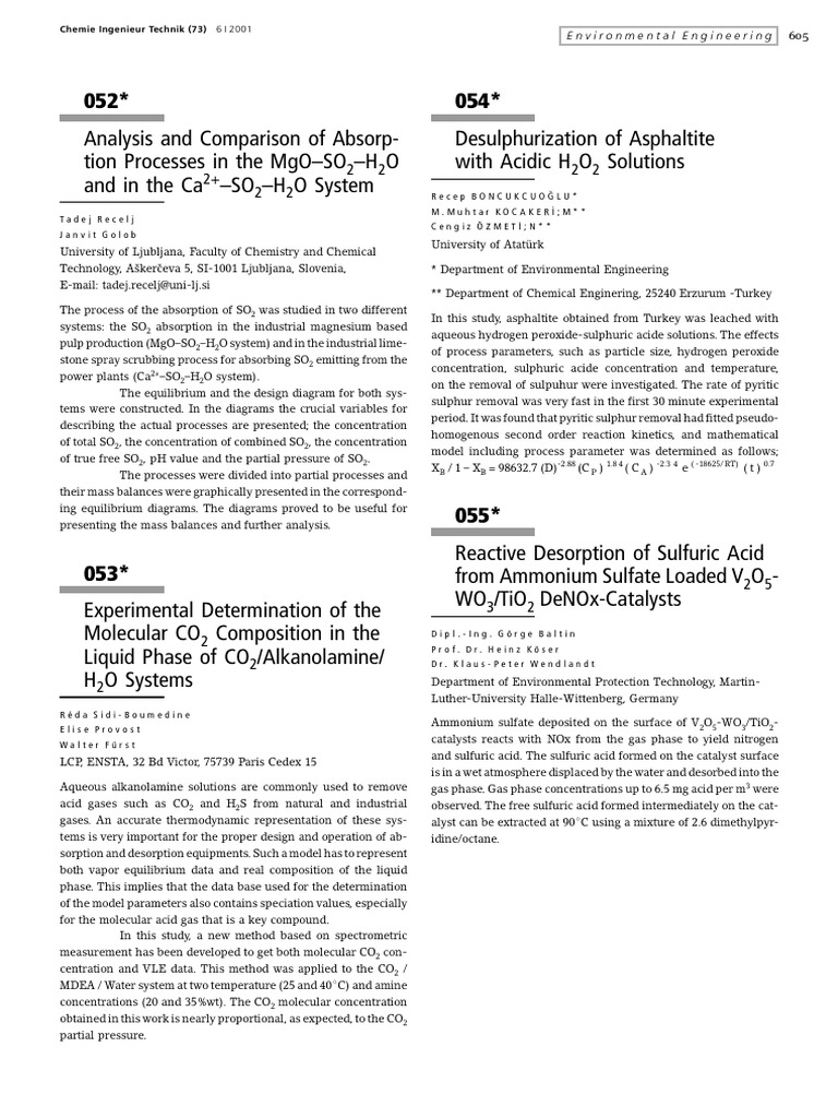 Chemie Ingenieur Technik Volume 73 Issue 6 2001 [Doi 10.1002/1522 ...