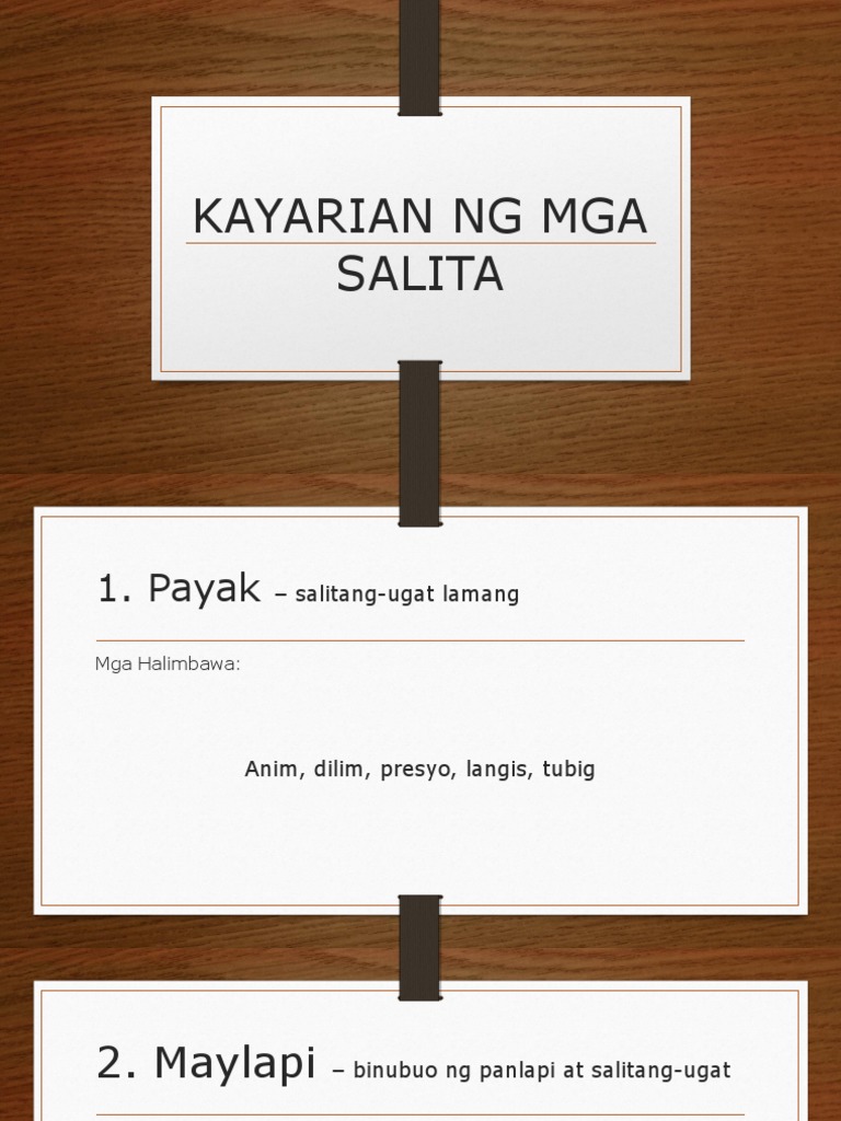 Kayarian NG Mga Salita | PDF