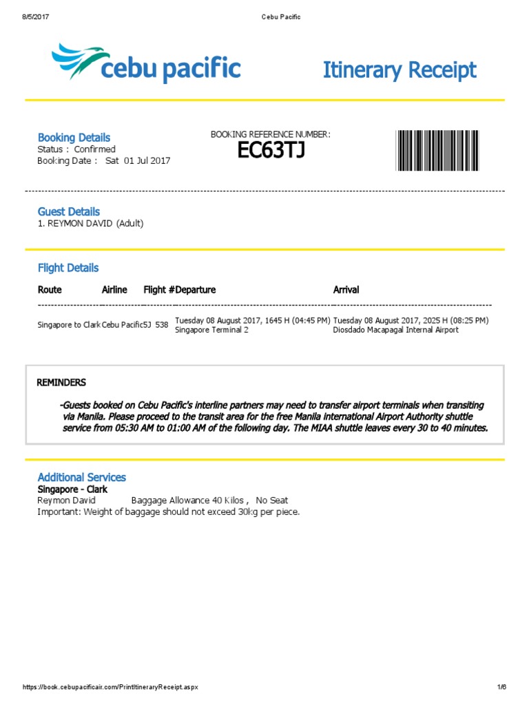 cebu pacific no baggage allowance