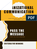 Organizational Communication: Function Hall, Misamisuniversity SEPTEMBER 9, 2017