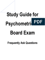 Study Guide For Psychometrician Board Exam Frequently Ask Questions