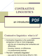 Contrastive Linguistics: Introduction