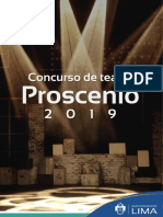 Bases de Concurso de Teatro - Proscenio 2019 - MML