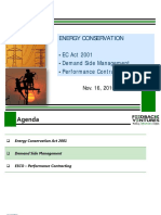 Energy Conservation: EC Act 2001 Demand Side Management Performance Contracting